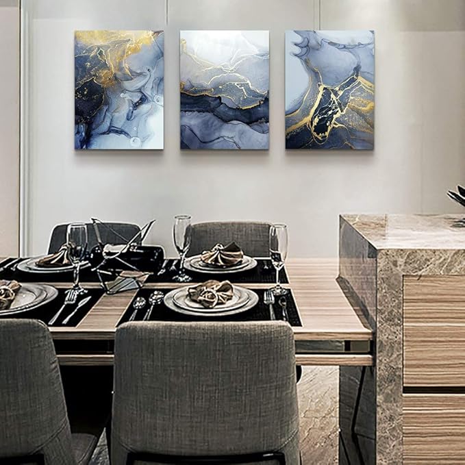 Abstract Wall Decor for Living Room Bedroom Wall Art, Ink painting Wall Artworks Hang Pictures for Office Decoration, 12x16inch/Piece, 3 Panels Home Posters