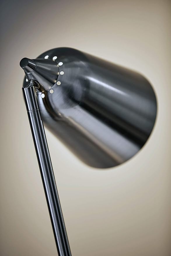 ADESSO 3237-01 Floor-Lamps, Matte Black/Antique Brass