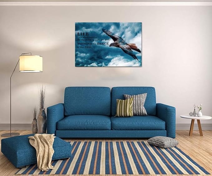 Inspirational Posters Motivational Canvas Wall Art Modern Inspiring Quotes Pictures Positive Success Paintings Prints Artwork Home Decorations for Office Bedroom Framed (24”Hx36”W)