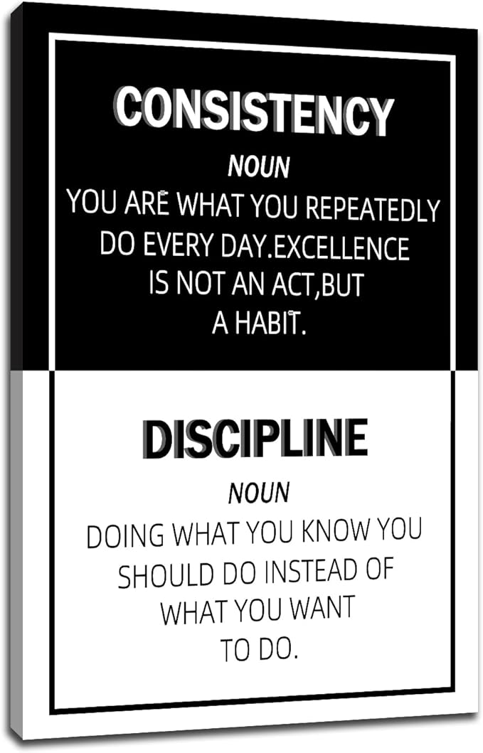 Motivational Canvas Wall Art Inspirational Entrepreneur Quotes Modern Inspiring Picture Print Artwork for Living Room Workplace Classroom Wall Decoration Stretched and Framed [24''Wx36''H]