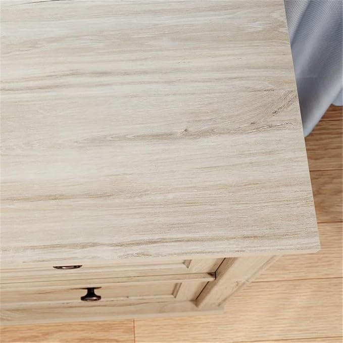 Pemberly Row Engineered Wood Lateral File Cabinet, Chalk Oak Finish, 2-Drawer Design with Key Lock, Solid Wood Feet, Safety Mechanism, Home Office Storage for Letter or Legal Files