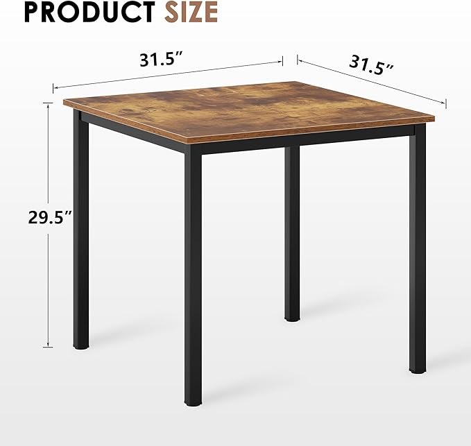 SogesHome 31.5inches Computer Desk PC Desk Office Desk Workstation for Home Office Use Writing Table, Vintage Brwon(31.5''Lx31.5''W)