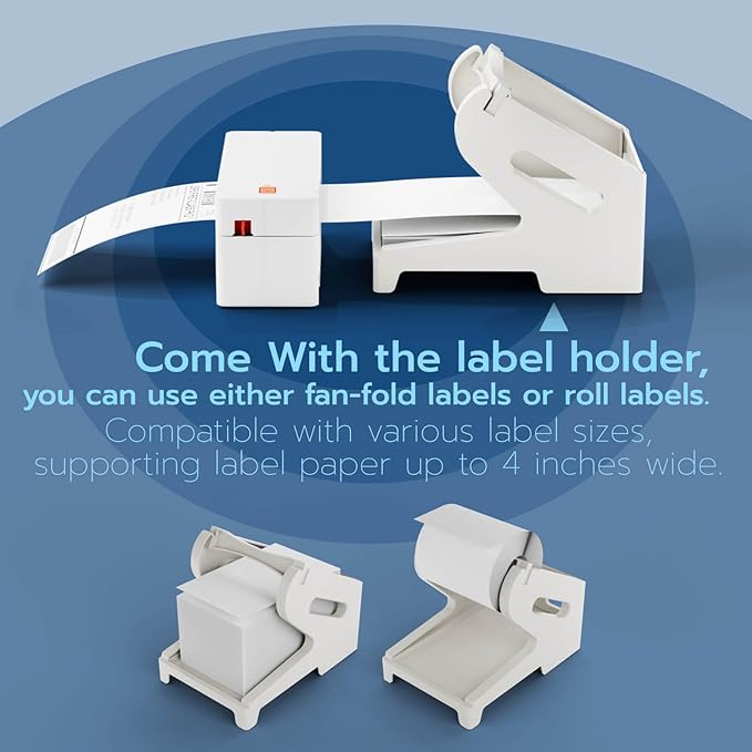 Wireless Bluetooth Thermal Label Printer A81pro, 4x6 Shipping Label Maker, 203dpi, Highspeed 150mm/s, Works with Phone App, Windows & Mac, Ink-Free Printing for Home Office & Small Business