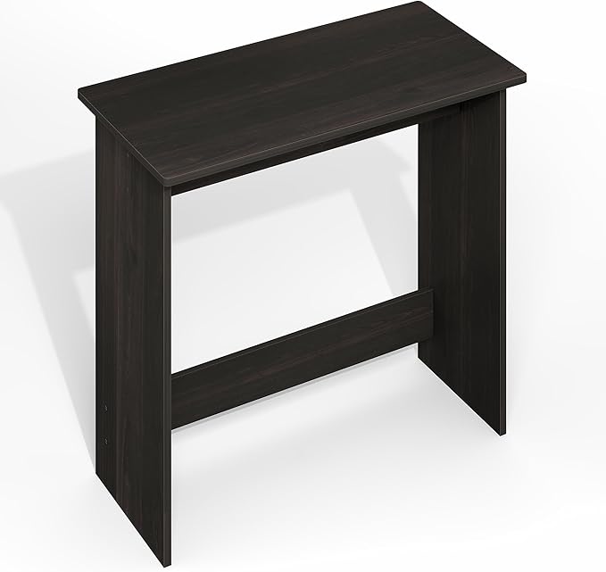 Furinno Simplistic Small Desk, 31.3" Wide Computer Desk, Office Desk with Roundedecorners, Writing Desk, for Home Office, Black Espresso