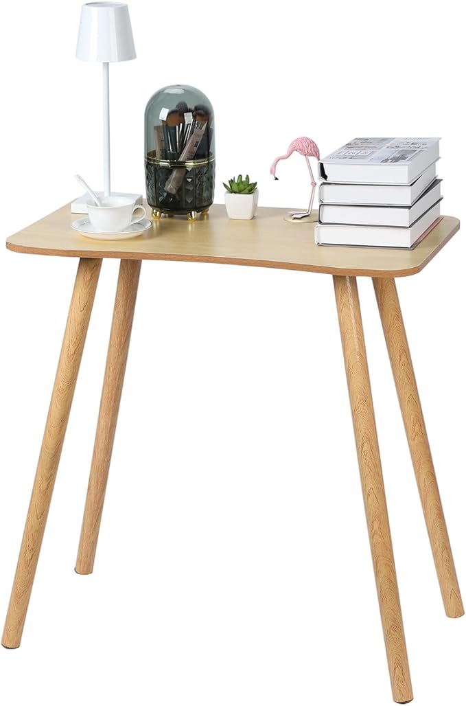 Computer Desk,70cm Small Office Desk,Children Study Writing Table with Solid Legs,Ergonomic Design Wooden Gaming Desk,Corner Square Student Learning Desk Work Desk for Home Office (Wooden A)