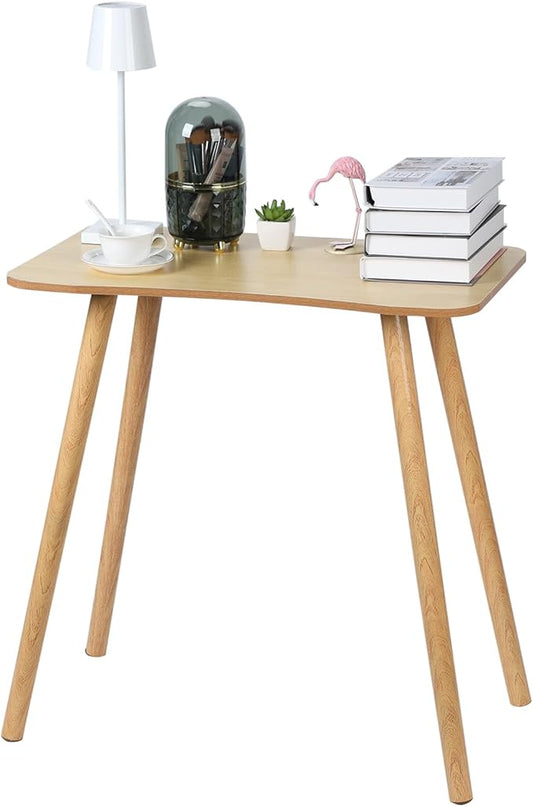 Computer Desk,70cm Small Office Desk,Children Study Writing Table with Solid Legs,Ergonomic Design Wooden Gaming Desk,Corner Square Student Learning Desk Work Desk for Home Office (Wooden A)