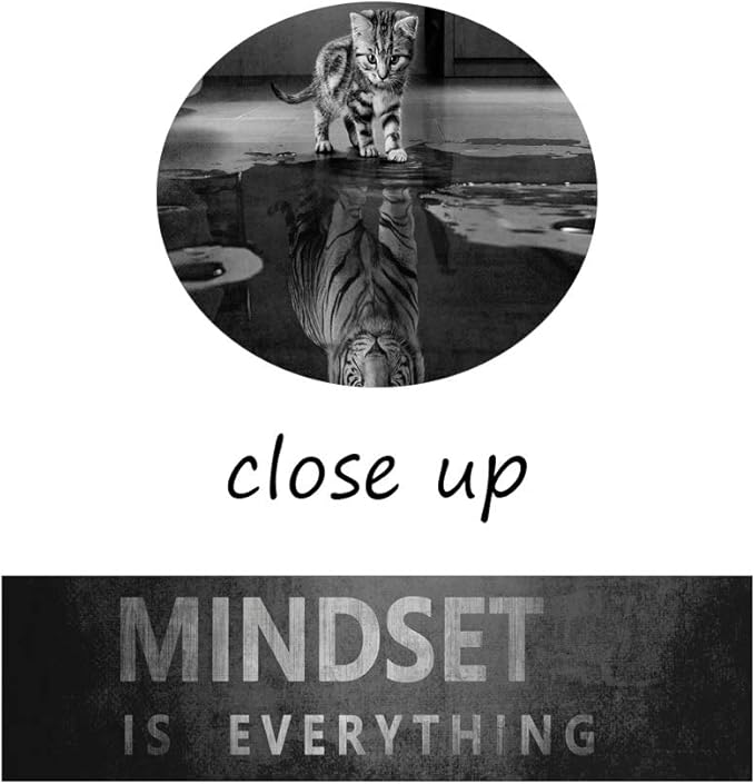 Motivational Posters Mindset is Everything Canvas Wall Art Inspirational Entrepreneur Quotes HD Print Artwork Painting Picture for Living room Bedroom Office Home Decor Framed Ready to Hang(28x44 in)
