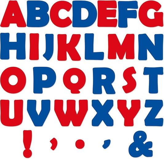 150 PCS Large 6" Bulletin Board Letters Set, 4th of July Classroom Alphabet Cutout Letter for Memorial Day Bulletin Board Display Home School, A Great Helper to Inspire Students' Learning Interest