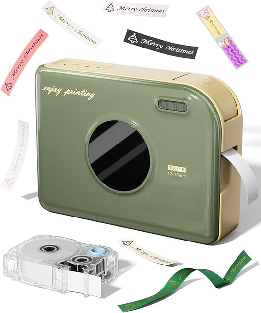 Phomemo Ribbon Label Maker with Waterproof Labels, A30 Bluetooth Mini Label Maker Machine with Tape 12mm 0.47 White, Portable Ribbon Printer Rechargeable for Gift Wrap, Cloth Name Tag, in/Outdoor Use
