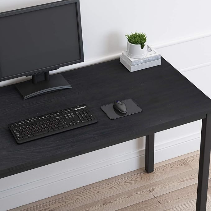 SogesHome 47'' Computer Desk, Home Large Writing Desk, Workstation Study Office Desk, Black