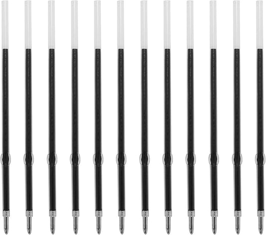 3.86 inch Black Ink Pen Refills for Pens with Stylus Tips, 1 mm Medium Point (12 Pack,Black)
