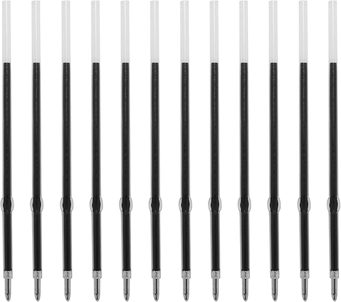 3.86 inch Blue Ink Pen Refills for Pens with Stylus Tips, 1 mm Medium Point (12 Pack,Blue)