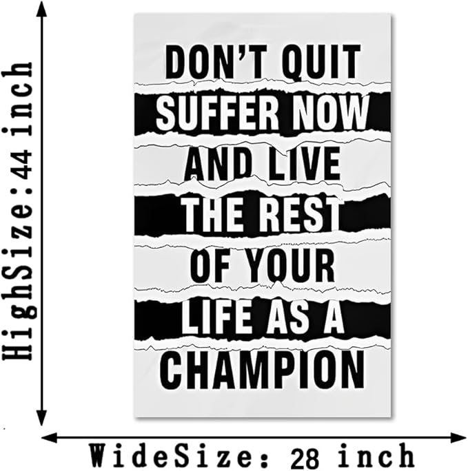 Large Size Office Wall Decor Canvas Paintings with Positive Sayings Quotes Black and White Motivational Framed Office Artwork Easy to Hang-28x44 inch