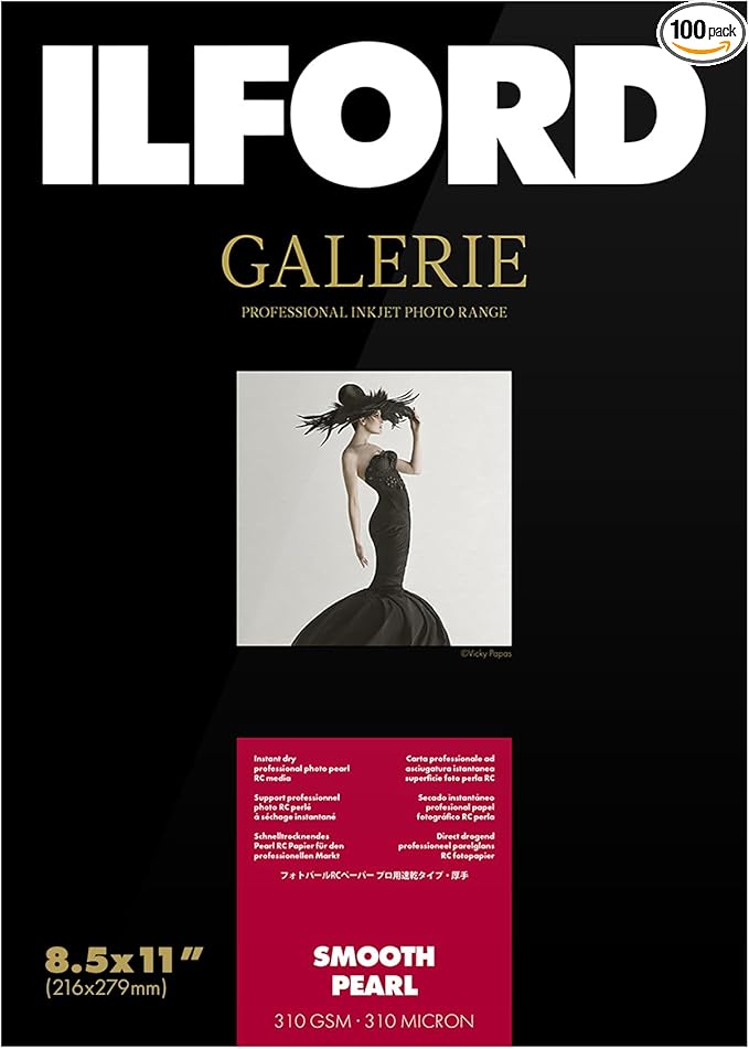 ILFORD GALERIE Prestige Smooth Pearl - 8.5 x 11 Inches, 100 Sheets (2001752)