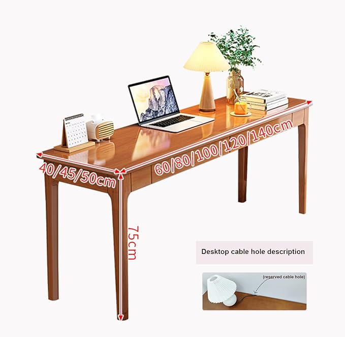 Writing Study Computer Desks with Drawer,Farmhouse Executive Desk with Storage,Modern Wood Home Office Desk for Study, Living Room, Bedroom,A,80 * 40cm