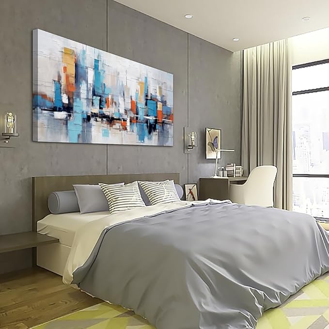 Lapremoly Abstract Canvas Wall Art For Living Room Large Wall Decor For Office Bedroom Decorations Urban Architectural Pictures Abstract Wall Paintings Prints Artworks Modern Home Decor 30"X60"