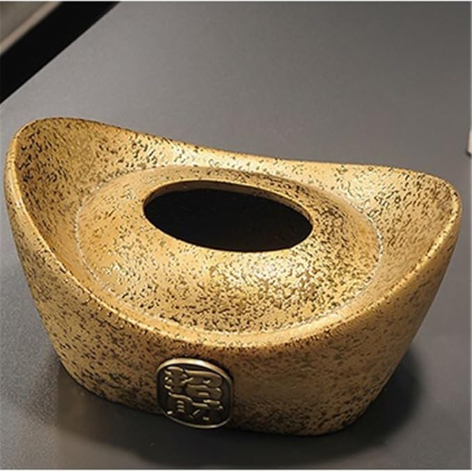 Tissue Cover Chinese Tissue Box Fortune Tissue Box Coffee Table Decoration Ceramic Desktop Tissue Box for Bathroom Countertop Night Stands Office Tissue Storage Organise(Silver) (Silver)
