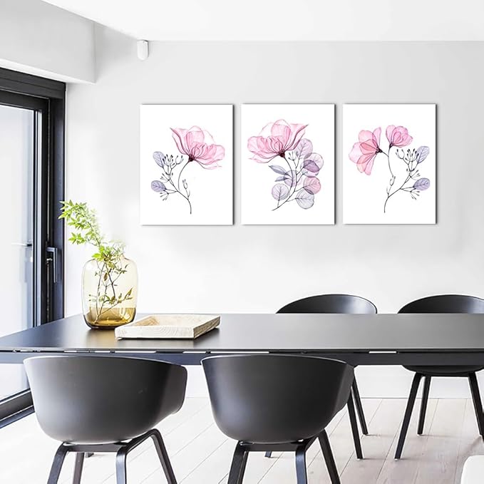 Lapremoly Large Canvas Wall Art for Living Room Wall Decor for Bedroom Vintage Flowers Picture Watercolor Painting Kitchen Home Decoration Abstract Canvas Print Artwork Modern Office Wall Posters