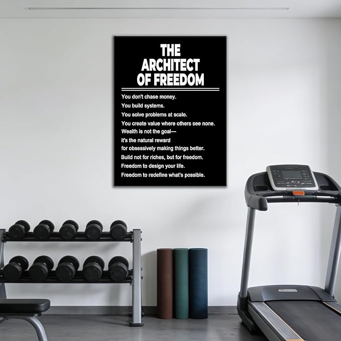 Inspirational Office Wall Art Classroom Motivational Wall Decor Office Poster Canvas Prints Affirmation Picture Painting Artwork for Modern Home Living Room Gym Stretched and Framed [18''Wx24''H]