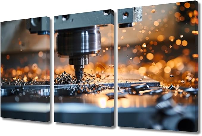 Machine Canvas Art Wall Decor for Bedroom Machine Wall Decor Office Decor Canvas Frame Art Prints Multi Panel Wall Art Bathroom Decor Wall Art Modern Home Decor Artwork Wall Hanging, 36x24 Inch