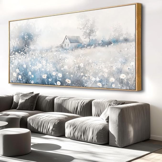 landscape Abstract Wall Art For Living Room Large Size Framed Canvas Wall Art Abstract Wall Decor Abstract Art Paintings Modern Artwork Decor for Bedroom Bathroom 48x24in