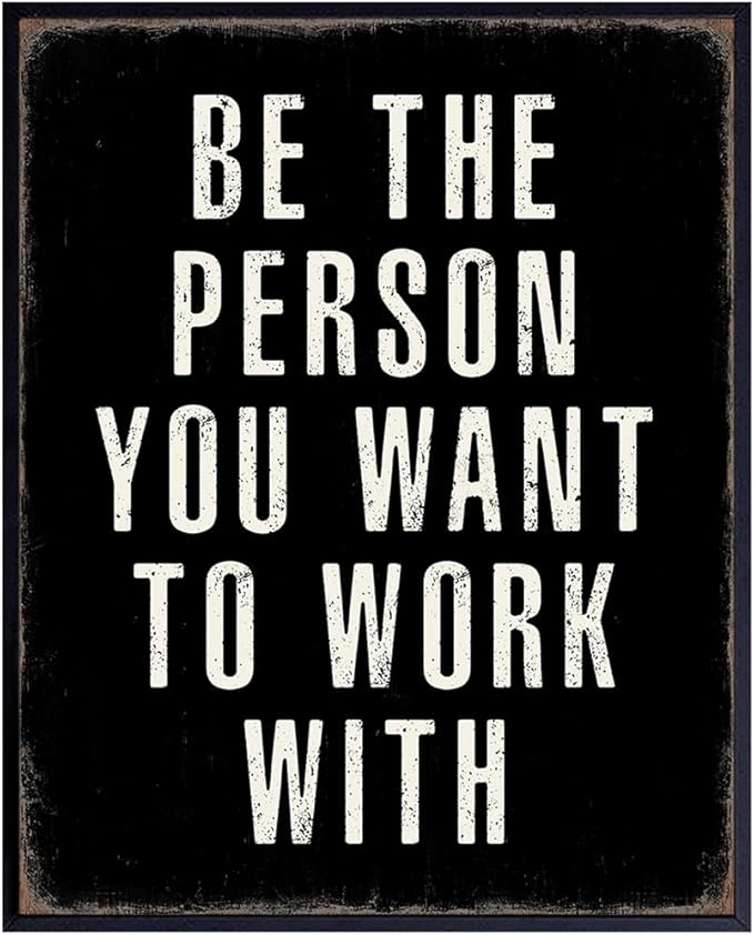 Office Inspirational Wall Art - positive Quotes Wall Decor - Motivational Wall Art - Best Office Work- Black Work Decorations - Inspiring Teamwork Picture- Mens Decor - Success Wall Art Print