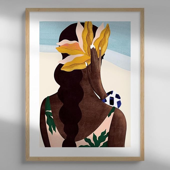 Colossal Art House Modern Art Framed Poster for Home & Office Wall Decoration - Portrait, Wall Display (Brown, 12x16 Inch Frame with Art Print)