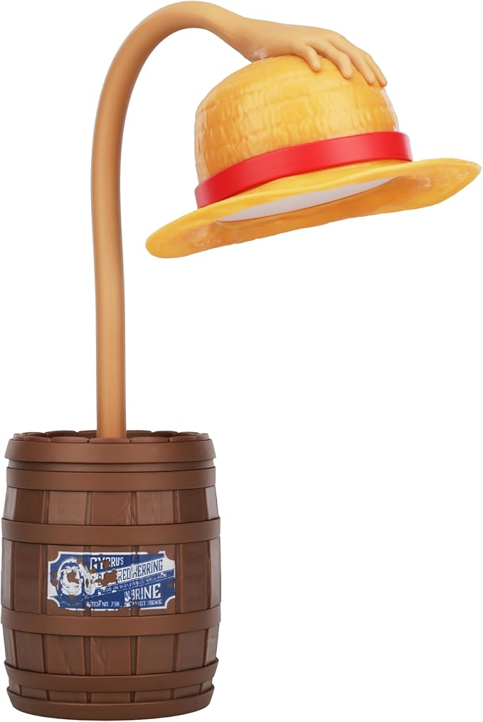 Paladone One Piece Straw Hat Posable Desk Light, Officially Licensed Anime Bendable Lamp for Pop Culture Fans, Bedroom, Home, Office