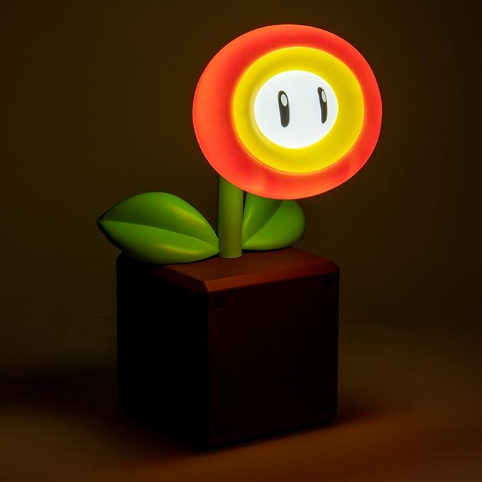 Paladone Super Mario Fireflower LED Lamp, Officially Licensed Nintendo Desk Lamp for Gamer, USB Powered Home Decor Gift