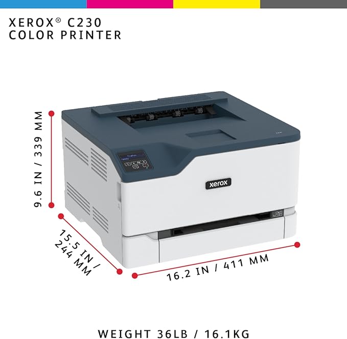 Xerox C230dni Wireless Printer - 24ppm Color Laser Printer with Automatic 2-Sided Printing, Home, Office or Small Business Use