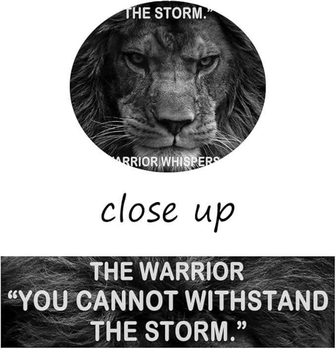 WYJZDZQ8 Motivational Canvas Office Wall Art Lion Inspirational Picture Animal Print Poster Painting Modern Inspiring Artwork Living Room Bedroom Office Decor Frame Ready to Hang[18" W x 24" H]