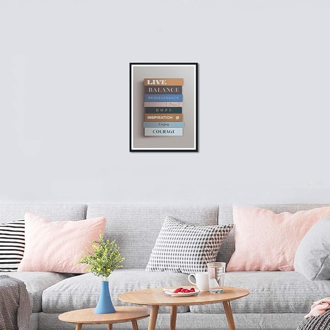 Novatique Inspirational Wall Art Positive Affirmations Wall Art for Office Decor Inspirational Phrases Picture Painting Framed for Living Room Bedroom Ready to Hang,12 x 16inch