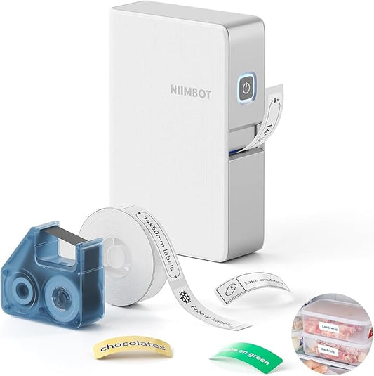 Label Maker-N1 Bluetooth Label Maker Machine, Portable Label Printer with Ribbon and Paper-Smartphone Label Printer for Labeling Office Medical Chemistry Industry Organization, Type-C Rechargeable