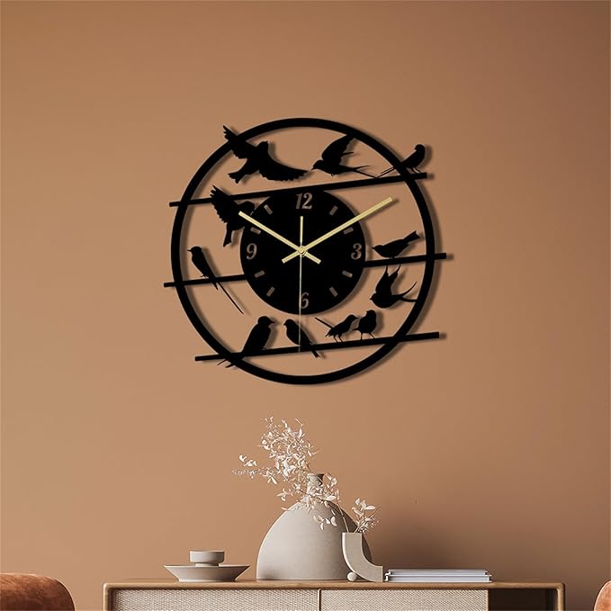 Wall Clock Accurate Timekeeping Wall Clock Not Ticking Battery Operated Wall Clock Minimalistic Wall Clock for Kitchen Offices Clock (Jscc017 A)