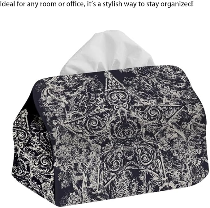 Stylish Tissue Box Modern Cloth Tissue Box Refined Tissue Box Cover and Simple Napkin Box for Bathroom Vanity Countertop Desk Gift Office Modern Tissue Box (Color : Blue, Size : Small) (Black Small)