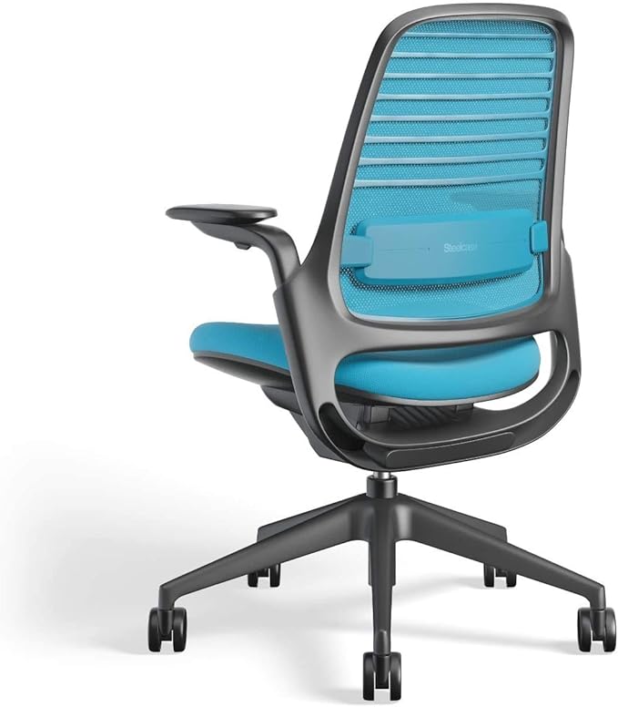 Steelcase Series 1 Work Office Chair - Blue Jay, Hard Floor Casters