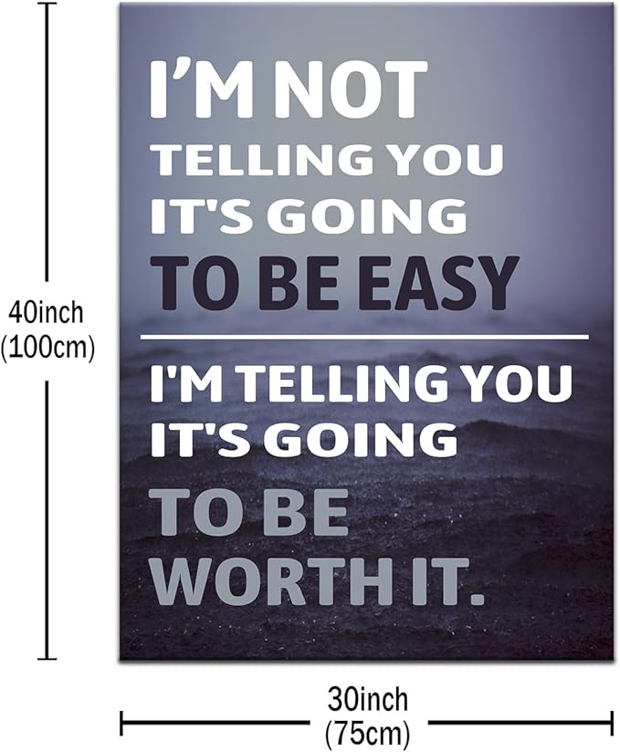 Inspirational Wall Art Motivational Entrepreneur Quotes Positive Canvas Poster Print Use for Modern Home Living Room Office school Wall Decoration Stretched and Framed [30''Wx 40''H]