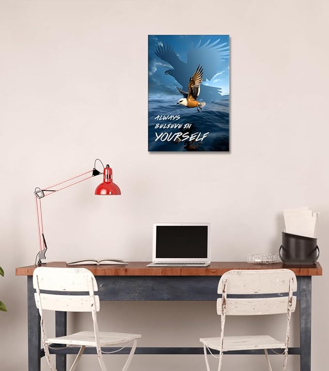 Novatique Inspirational Wall Decor for Office Motivational Wall Art Prints for Bedroom Motivational Poster Decor Framed Ready to Hang,12 x 16inch