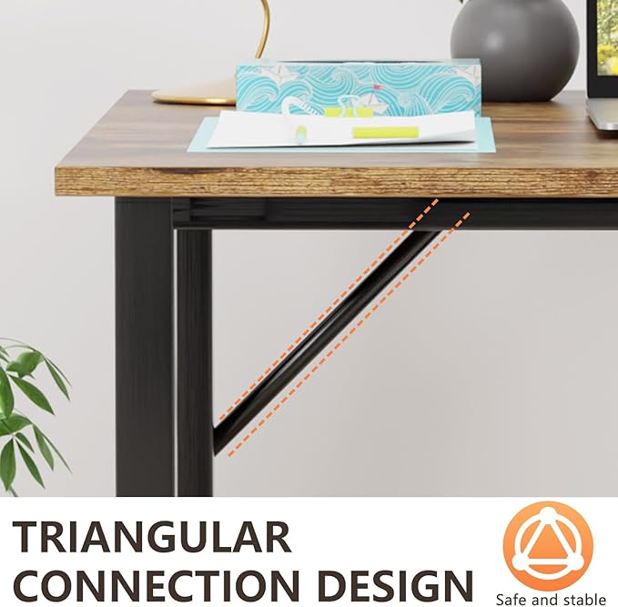 BestOffice Computer Desk,Home Office Desk, Modern Simple Style for Home Office Study Writing (Brown, 32 Inch,2 Pack)