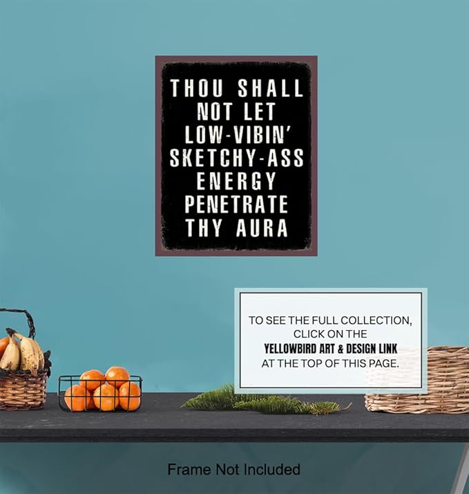 Motivation Quotes Wall Art - Funny Quotes Wall Art & Decor - Funny Sayings Wall Decor - Positive Poster - Entrepreneur Gifts - Home Office Decor - Man cave Sign - Inspiration - UNFRAMED 8x10 Print