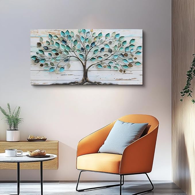 MHARTK66 Wall Art For Living Room Abstract Wall Decor For Bedroom Large Wall Art Canvas Prints Tree Landscape Picture Framed Artwork For Walls Office Paintings Modern Decorations For Home 24 X 48