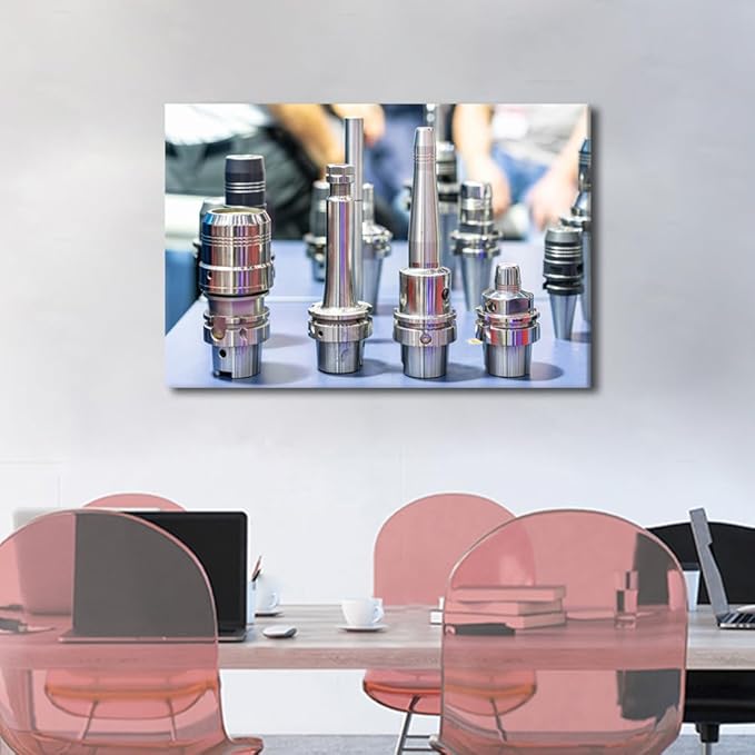 TUMOVO Tool Holder Device Art Prints Bathroom Decor 1 Piece Wall Art Machine Tool Wall Art Canvas Artwork Wall Decor Canvas Decorations for The Home Stretched And Framed Ready to Hang, 16" x24"