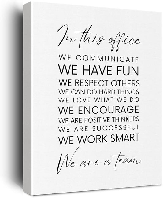 Positive Canvas Wall Art Framed Therapy Office Decor Mental Health Gifts Paintings Canvas Prints Botanical Leaves Line Art Poster for Home Therapist Counseling Office Wall Decor Artwork Decorative