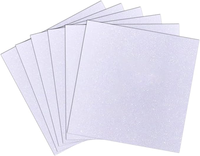 200Sheets White Glitter Cardstock 12 x 12, Thick Paper for Cricut, Card Stock for Card Making, Scrapbooking, Craft