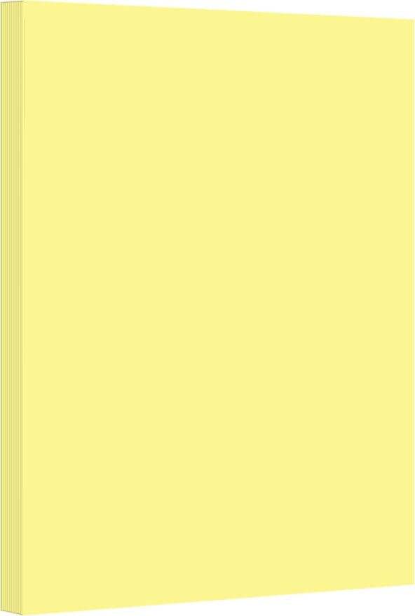 Canary Pastel Color Card Stock Paper, 67lb Cover Medium Weight Cardstock, for Arts & Crafts, Coloring, Announcements, Stationary Printing at School, Office, Home | 8.5 x 11 | 50 Sheets Per Pack
