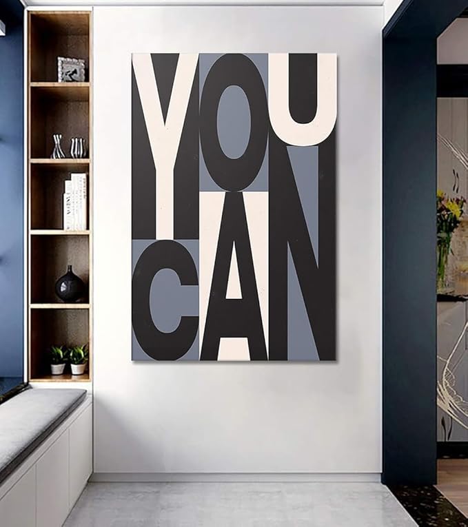 Yatsen Bridge Entrepreneur Wall Art You Can Poster Inspirational Words Paintings HD Print on Canvas Motivational Office Wall Decor Art Framed Ready to Hang - 28x44 inch