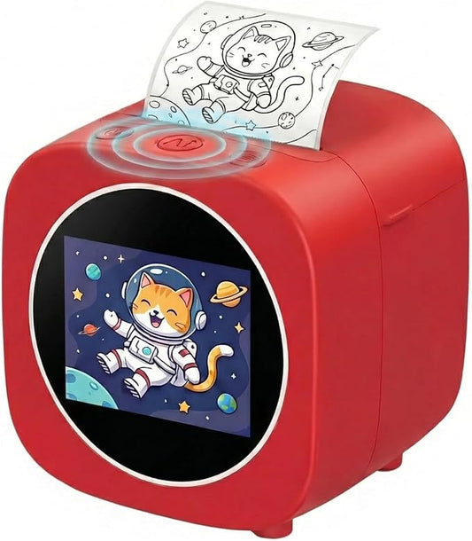 SOOOO AI Sticker Printer for Kids, Portable Inkless Thermal Label Maker, Mini DIY Sticker Machine for Home, School, Office & Creative Organization