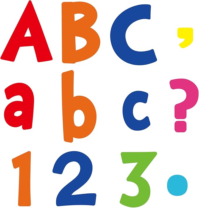Tenare 134 Pieces 5 Inch Bulletin Board Letters Alphabet Numbers Combo Set Letter Cutouts for Bulletin Board Display Home Decor(Solid Rainbow Color)
