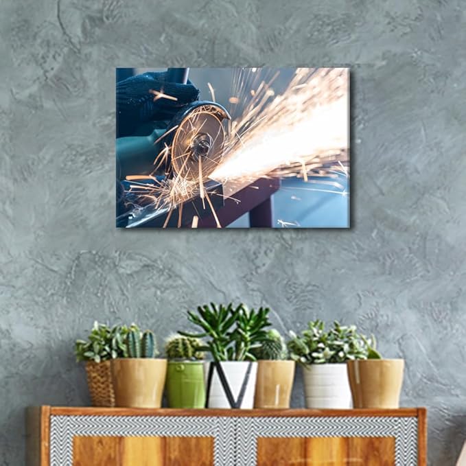Bathroom Decor Wall Art Plasma Cutting Paintings for Wall Decorations 1 Panel Wall Art Canvas Frame Art Prints Canvas Posters & Prints Living Room Decor Canvas Artwork Wall Decor, 12" x18"
