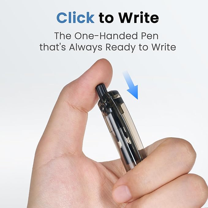 Sooez 60 Pack Bulk Pens Ballpoint Smooth Writing pens, Black Ink Pen, Medium Point 1.0mm Click Pens for Journaling, Office Supplies for Nurse,Server